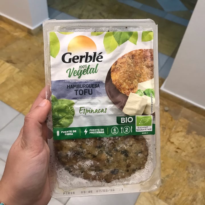 photo of Gerblé Hamburguesa de Tofu y Espinacas shared by @cgo98 on  25 Dec 2021 - review