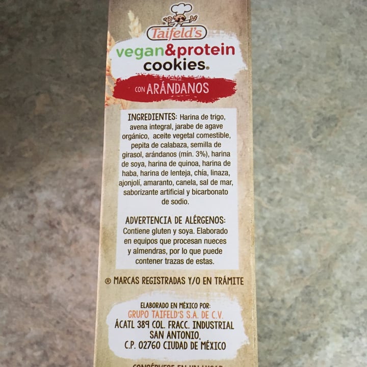 photo of Taifeld’s Vegan & Protein Cookies shared by @jesuscarrillo on  05 May 2020 - review
