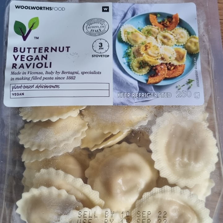 photo of Woolworths Food Butternut vegan ravioli shared by @janine4change on  24 Aug 2022 - review