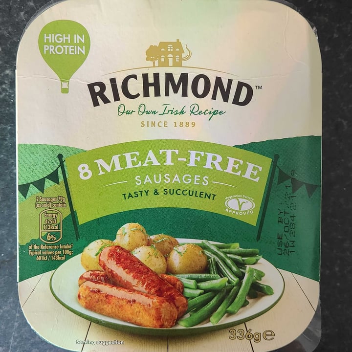 photo of Richmond Richmond Meat Free Sausages shared by @blairwaldorf on  21 Oct 2021 - review