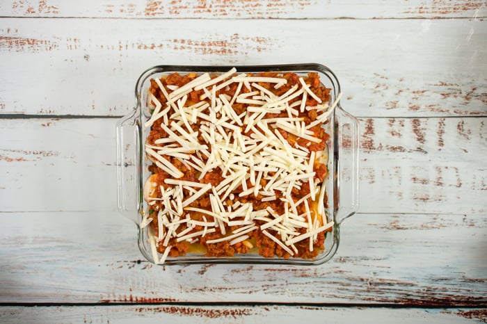 vegan lasagna prep