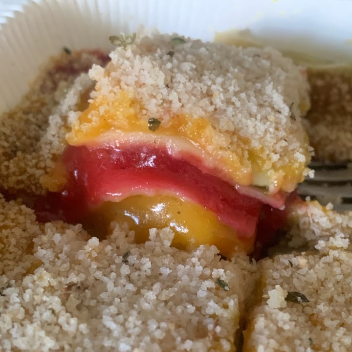 review photo of Zizzi Vegan rainbow lasagne shared by @veganfooduk on 27 Jun 2022 - review