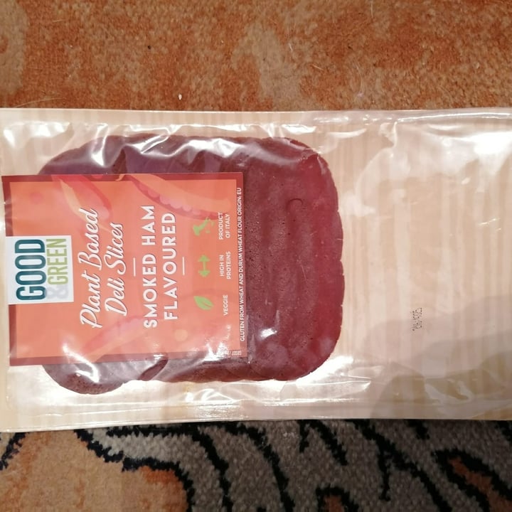 photo of Good & Green Plant Based Deli Slices Cured Ham Flavoured shared by @veganboytf on  06 Jan 2021 - review