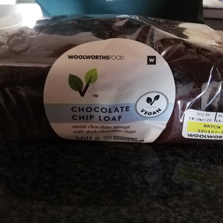 photo of Woolworths Food Choc chip loaf shared by @udeshs on  11 Jan 2022 - review