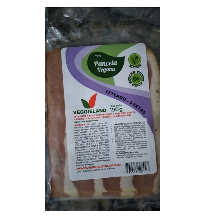 review photo of Veggieland Panceta vegana shared by @azucarmascabo on 19 Sep 2020 - review