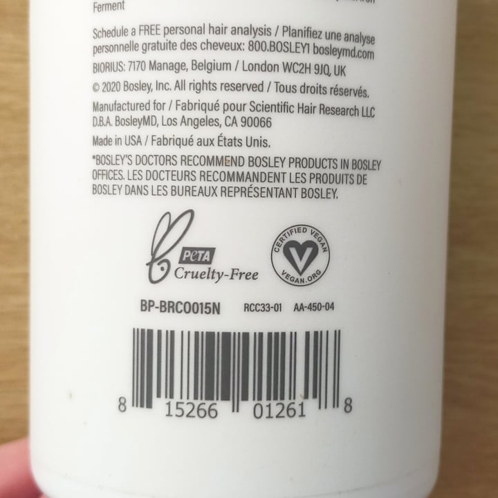 review photo of Bosley Revive Color Safe Nourishing Conditioner shared by @carolize on 12 Jan 2022 - review