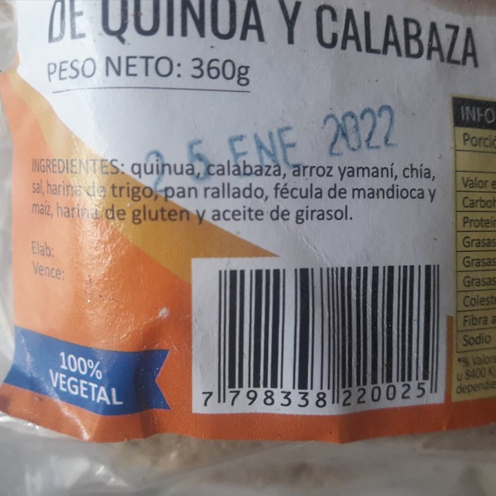 photo of Mama fely Milanesa de Quinoa y Calabaza shared by @maleefarias on  11 Oct 2021 - review