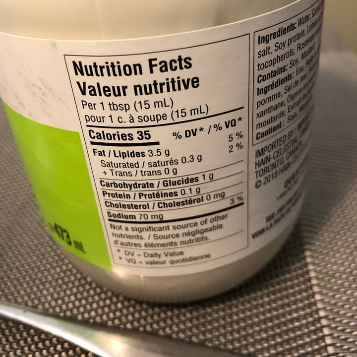 photo of Spectrum Culinary Vegan Mayo shared by @lindsaymcmindsay on  24 Dec 2020 - review