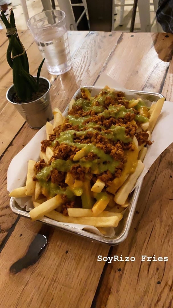 review photo of EARTH Plant Based Cuisine SoyRizo fries shared by @veganvato on 03 Dec 2019 - review