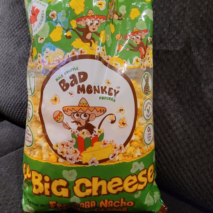 photo of Bad Monkey Popcorn LE BIG CHEESE shared by @veganonvanisle on  16 Nov 2021 - review