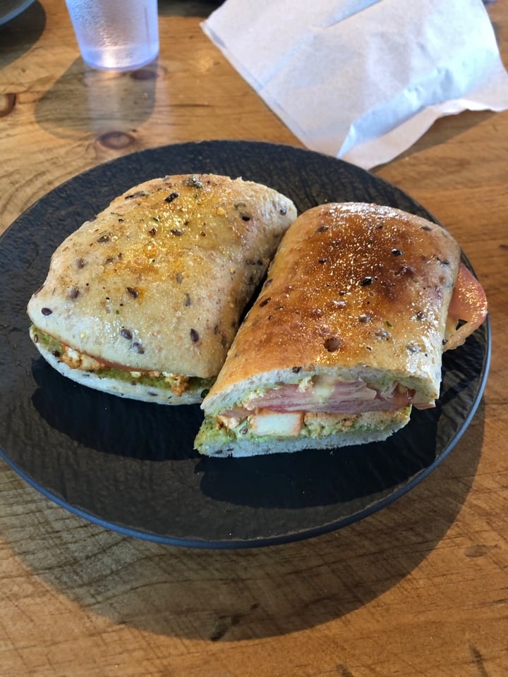 review photo of Les Moulins La Fayette Spicy Tofu Sandwich shared by @amyvegan on 24 Feb 2020 - review