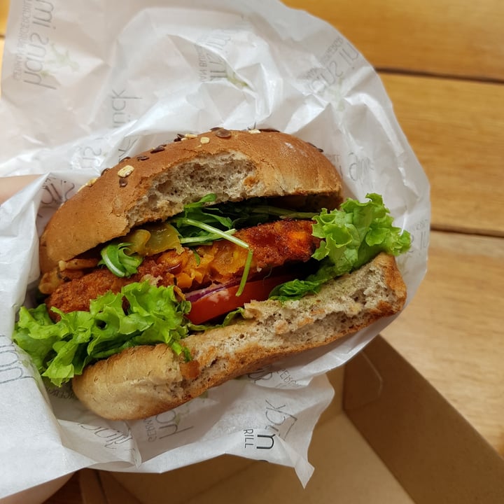 photo of Hans Im Glück German Burgergrill Kutscher - Spicy Patty with grilled vegetable tartare & rocket leaves shared by @imgoodgirl on  26 Jun 2020 - review