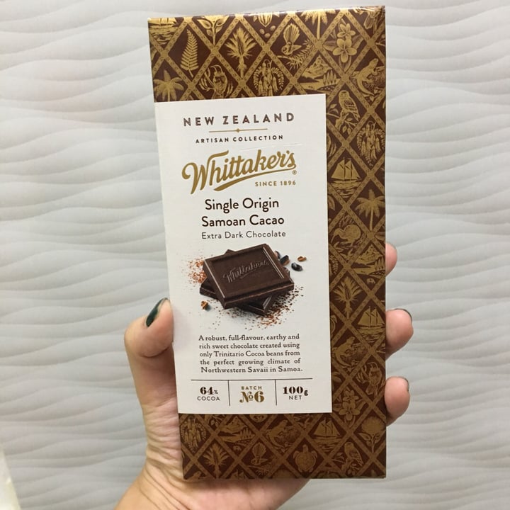 photo of Whittaker's Single Origin Samoan Cacao Extra Dark Chocolate shared by @herbimetal on  22 Jun 2019 - review