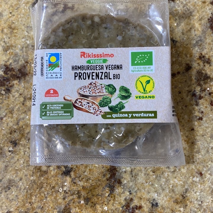 photo of Rikissimo Hamburguesa quinoa y verduras shared by @lourd885 on  22 Jan 2022 - review
