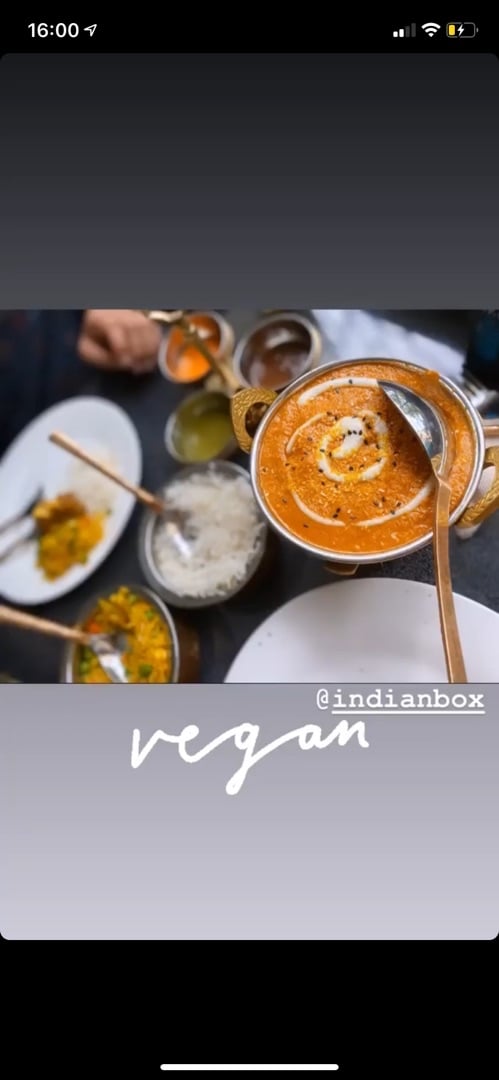 photo of Indian Box Comida india 100% vegan shared by @esperanzareyes on  20 Apr 2020 - review