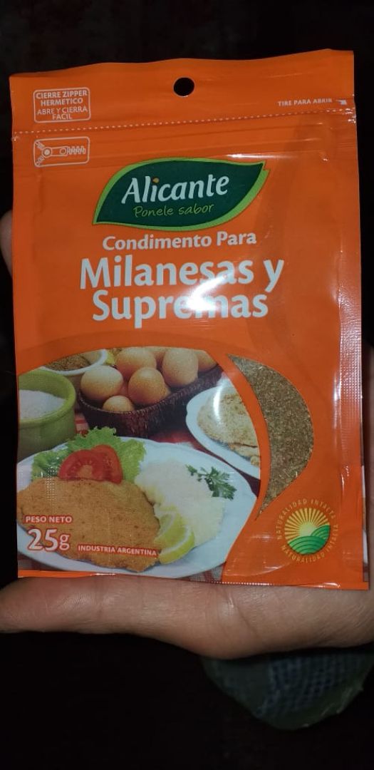 photo of Alicante Condimento Para Milanesas Y Supremas shared by @tony on  14 Nov 2019 - review