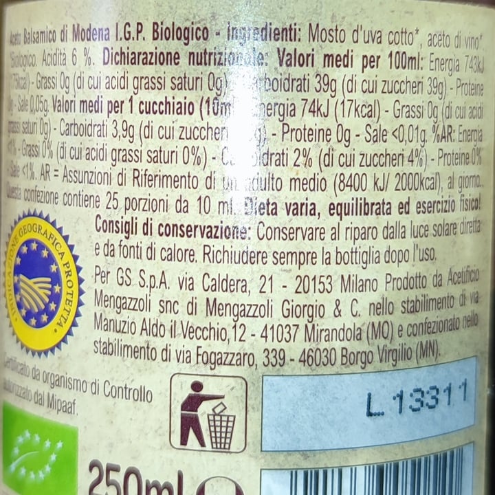 photo of Carrefour Bio Aceto balsamico di Modena igp shared by @gresyablu on  20 Mar 2022 - review