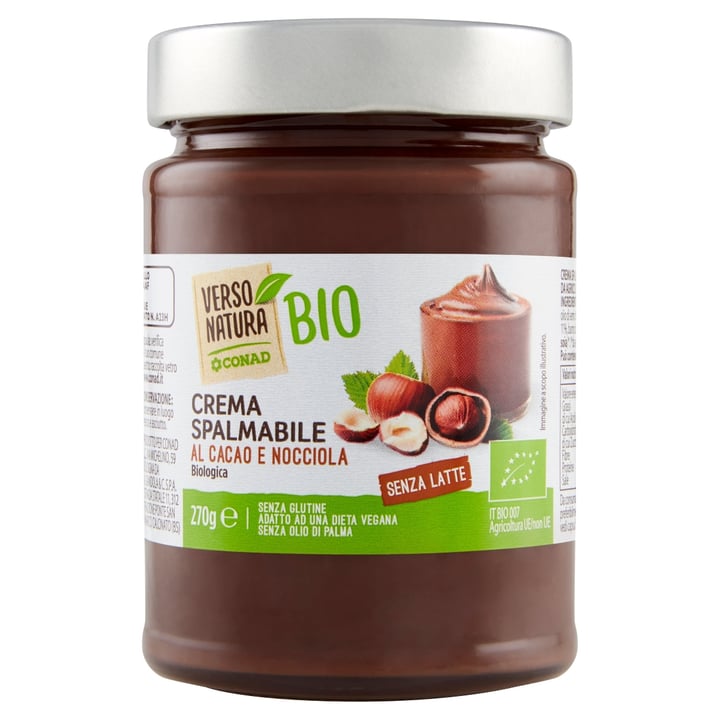 photo of Verso Natura Conad Veg Crema Spalmabile Cacao E Nocciole shared by @irenepivetta on  28 Feb 2022 - review