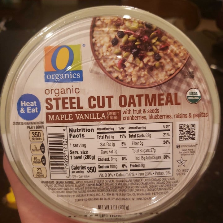 photo of O Organics Steel Cut Oatmeal shared by @thefunnybunny on  08 Sep 2020 - review