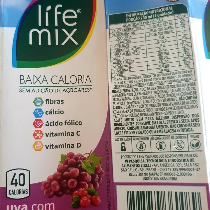 photo of Sucos Life Mix Life Mix uva com cranberry shared by @eneide on  24 Apr 2022 - review