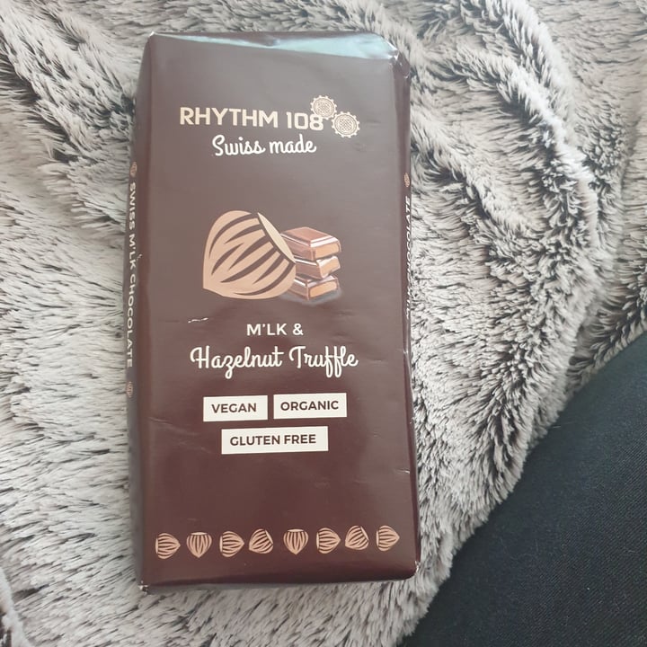 review photo of Rhythm 108 M’lk & hazlenut truffle Chocolate Bar shared by @seitanicfeminist on 16 Mar 2021 - review