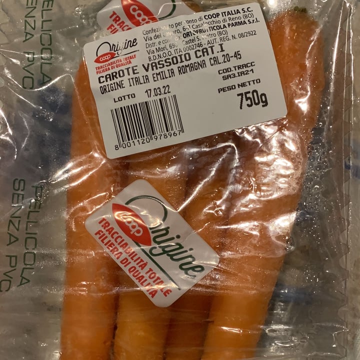photo of Origine Coop Carote shared by @giuliamartini on  18 Mar 2022 - review