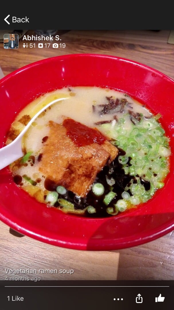 photo of Ippudo Akamaru Veggie Ramen shared by @lana11033 on  14 Aug 2019 - review