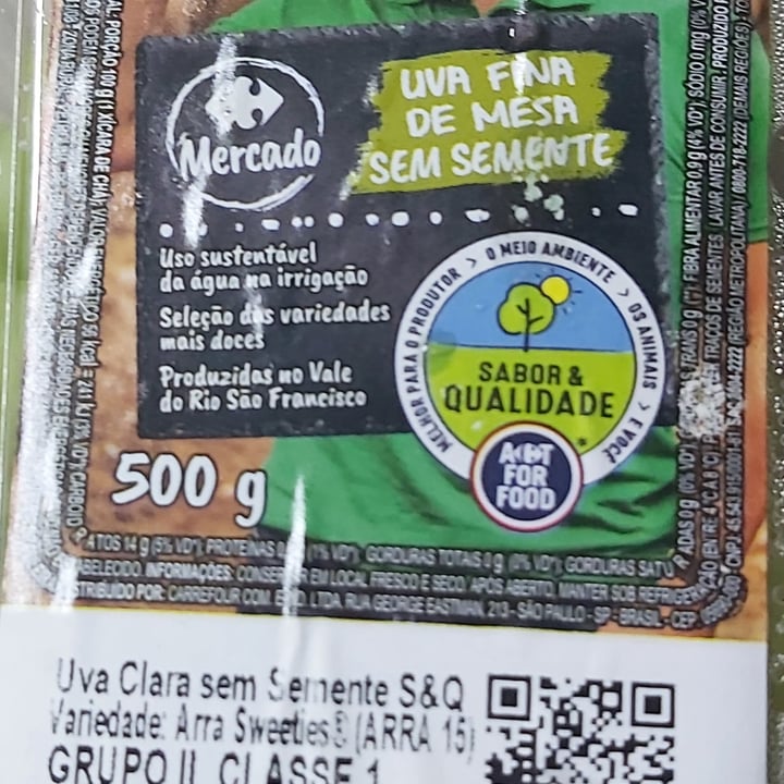 review photo of Carrefour Uva Clara sem sementes shared by @sheilamorsch on 17 Oct 2022 - review