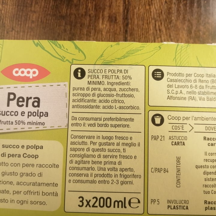 photo of Coop Pera succo e polpa shared by @irene80 on  12 Mar 2022 - review