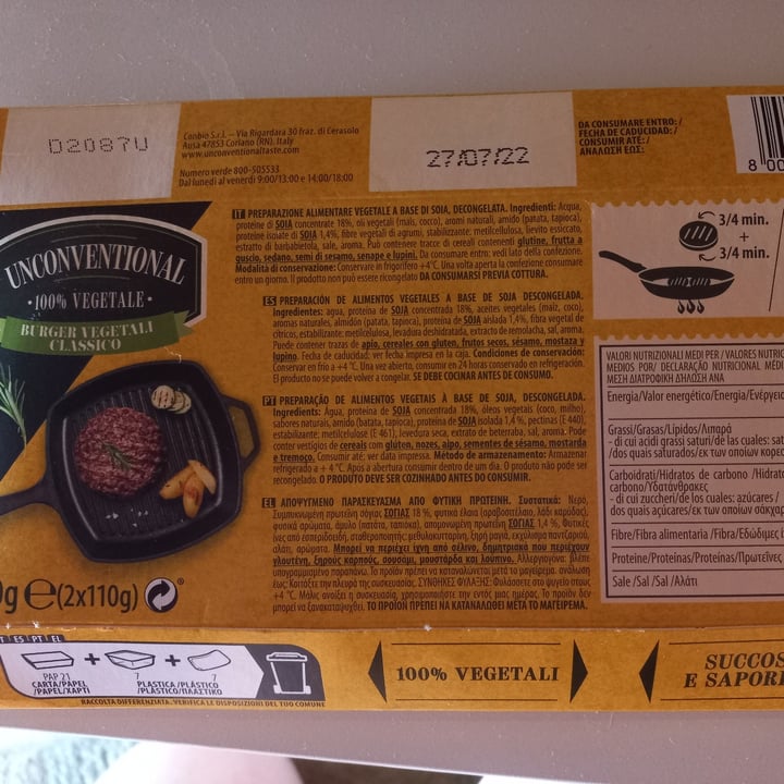 review photo of Unconventional Burger Vegetale Classico - Classic Burger shared by @amundi on 18 Oct 2022 - review