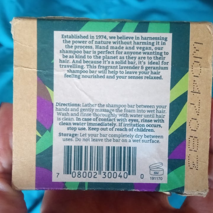 photo of Faith In Nature Shampoo solido Lavanda e Geranio shared by @lucythewombat on  29 Apr 2022 - review