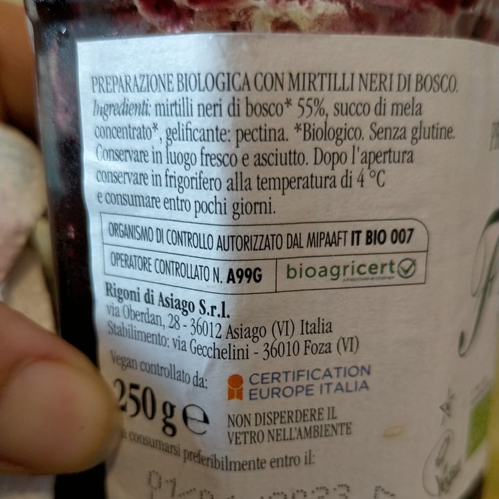 review photo of Rigoni di Asiago Fiordifrutta Mirtilli Neri di Bosco shared by @soniam on 29 Jun 2021 - review