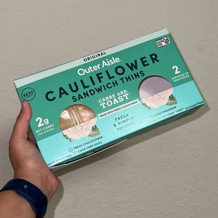 review photo of Outer Aisle Cauliflower Sandwich Thins shared by @melendezkiana12 on 07 Jan 2022 - review