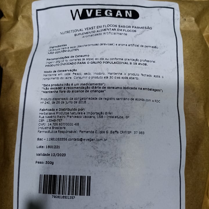review photo of Wvegan Nutritional Yeast shared by @nandarizz on 16 May 2022 - review