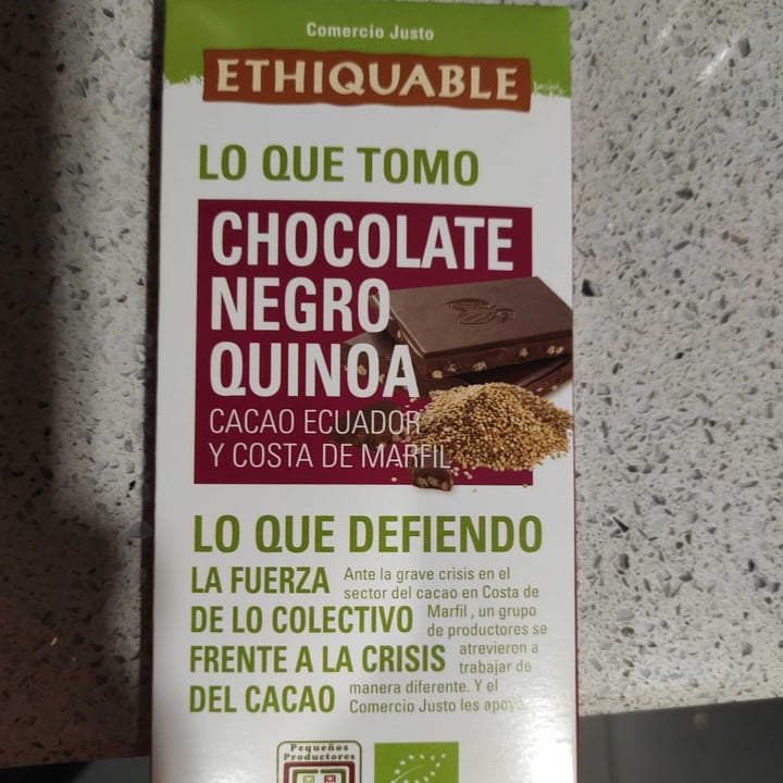 review photo of Ethiquable Chocolate negro quinoa shared by @victoriaferre on 06 Jan 2022 - review