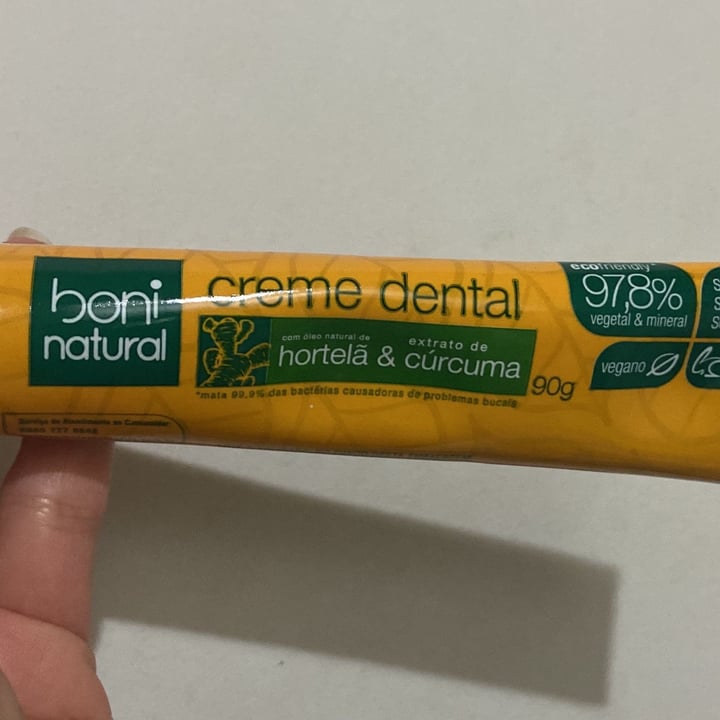 photo of Boni natural Creme Dental Curcuma Boni Natural shared by @deamayumi on  04 Aug 2022 - review