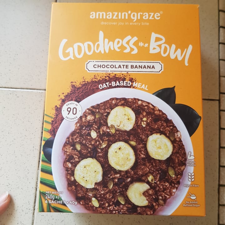 photo of Amazin' graze Chocolate Banana Goodness In A Bowl shared by @spveg on  07 Apr 2021 - review