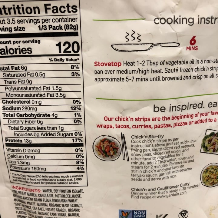 photo of Gardein Meatless Chick’n Strips shared by @veggietable on  10 Jan 2021 - review