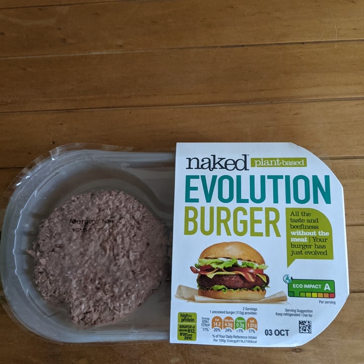 photo of Finnebrogue Naked Plant Based Evolution Burger shared by @irishveganjo on  29 Sep 2021 - review