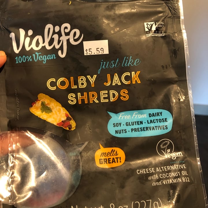 photo of Violife Colby Jack Shreds  shared by @cumberlandplateaupam on  31 Jul 2022 - review