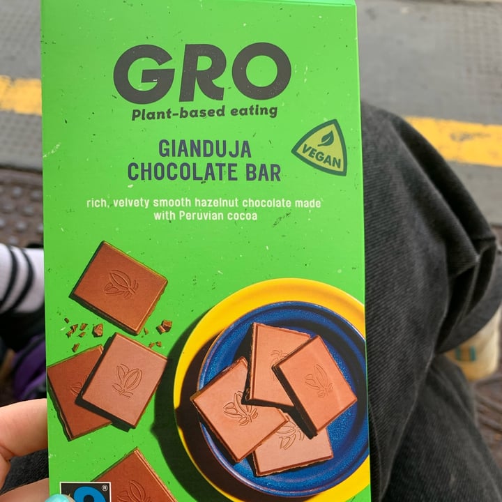 photo of GRO Plant-based eating GIANDUJA CHOCOLATE BAR shared by @haykayfro on  24 Oct 2022 - review