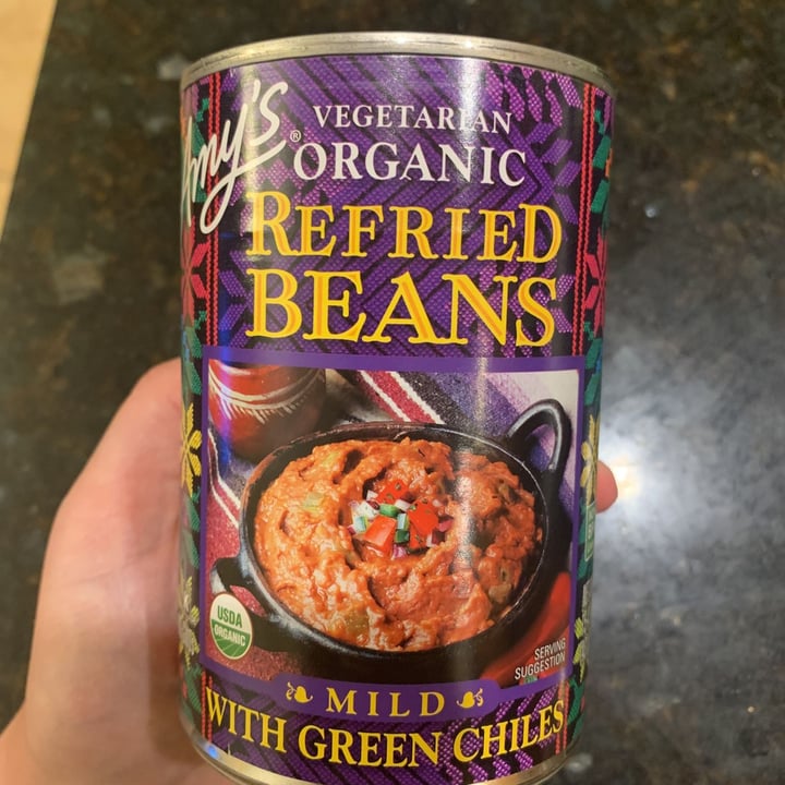 photo of Amy’s Organic Refried Beans Mild With Green Chiles shared by @natsveganfood on  17 Aug 2021 - review