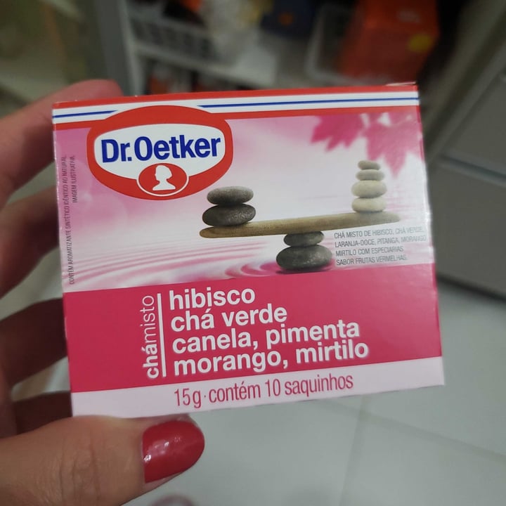 photo of Dr. Oetker Chá De Hibisco, Chá Verde, Canela, Morango E Pimenta shared by @aminozzo on  10 May 2022 - review