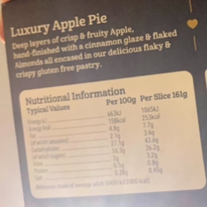photo of Kirsty’s Luxury apple pie shared by @vegpledge on  19 Dec 2022 - review