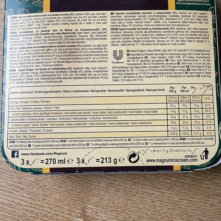 review photo of Magnum Dairy Free Sea Salt Caramel shared by @julyn on 20 May 2021 - review