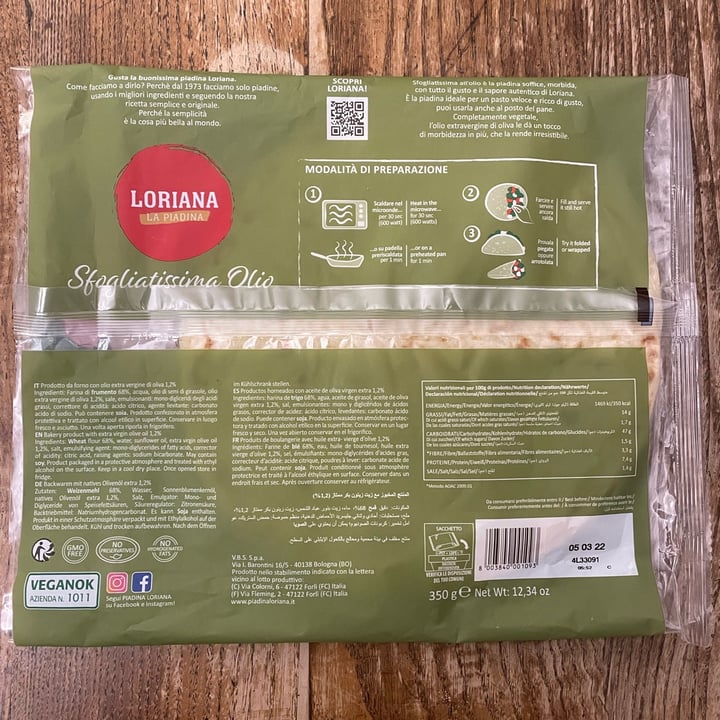review photo of Loriana la piadina Piadina shared by @caramedo on 30 Nov 2021 - review