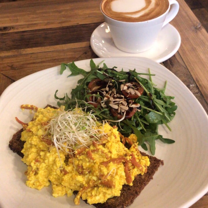 review photo of Birchwood Food Emporium Scrambled Tofu On Rye Bread shared by @veganfoodiee on 06 May 2020 - review