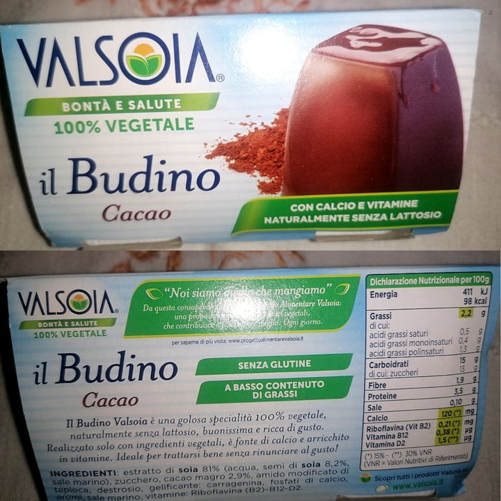 photo of Valsoia il Budino Cacao shared by @cheyennesacha on  29 Jun 2021 - review