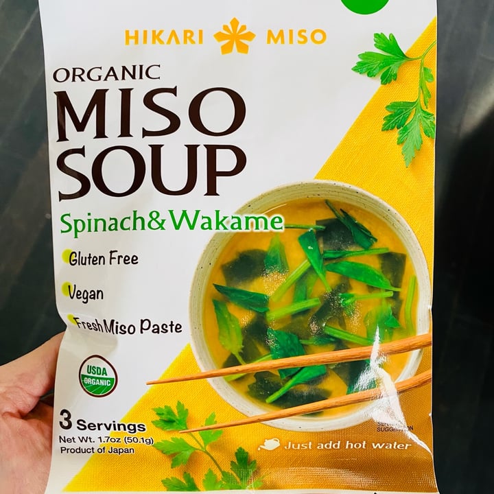 photo of Hikari Miso Organic miso soup - Spinach & Wakame shared by @beckyyy on  28 Sep 2021 - review