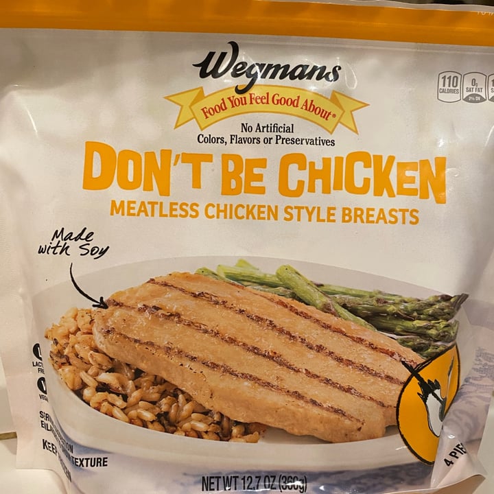 review photo of Wegmans Don't Be A Chicken Meatless Chicken Style Breasts shared by @juquintero on 05 Jan 2022 - review